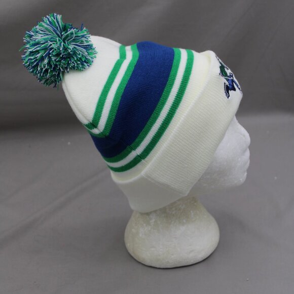 Abbotsford Cancuks Toque - Team Logo on White - Adult Stretch Fit - Picture 7 of 7